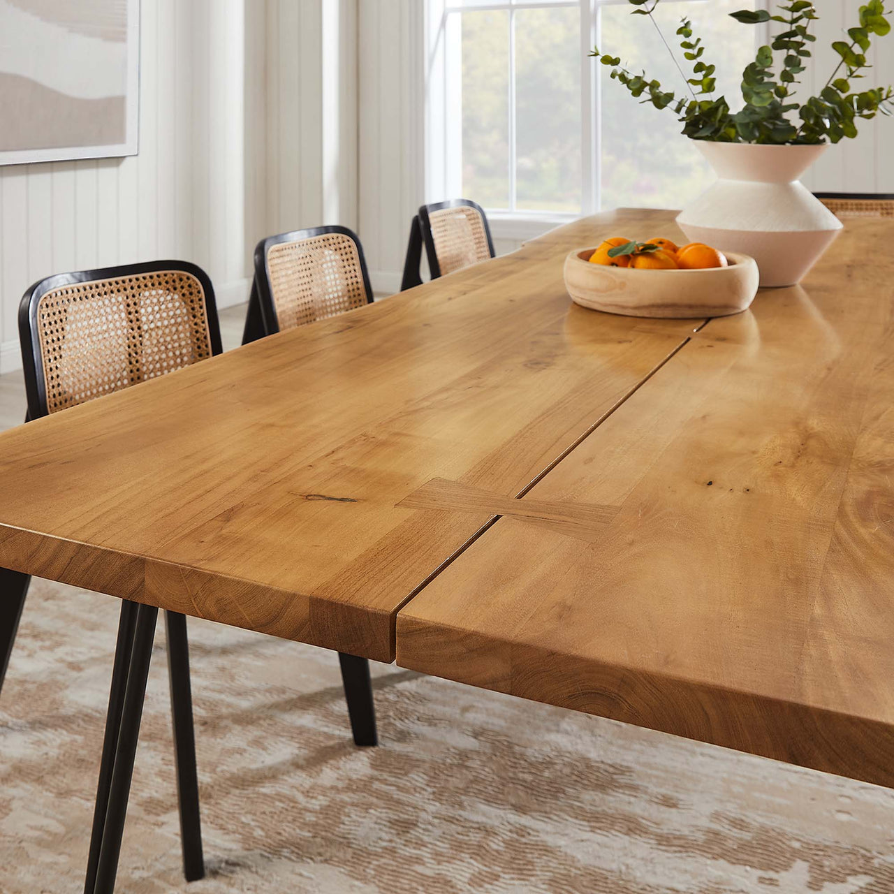 Havenwood Live Edge Acacia Dining Table, Large, Natural Wood