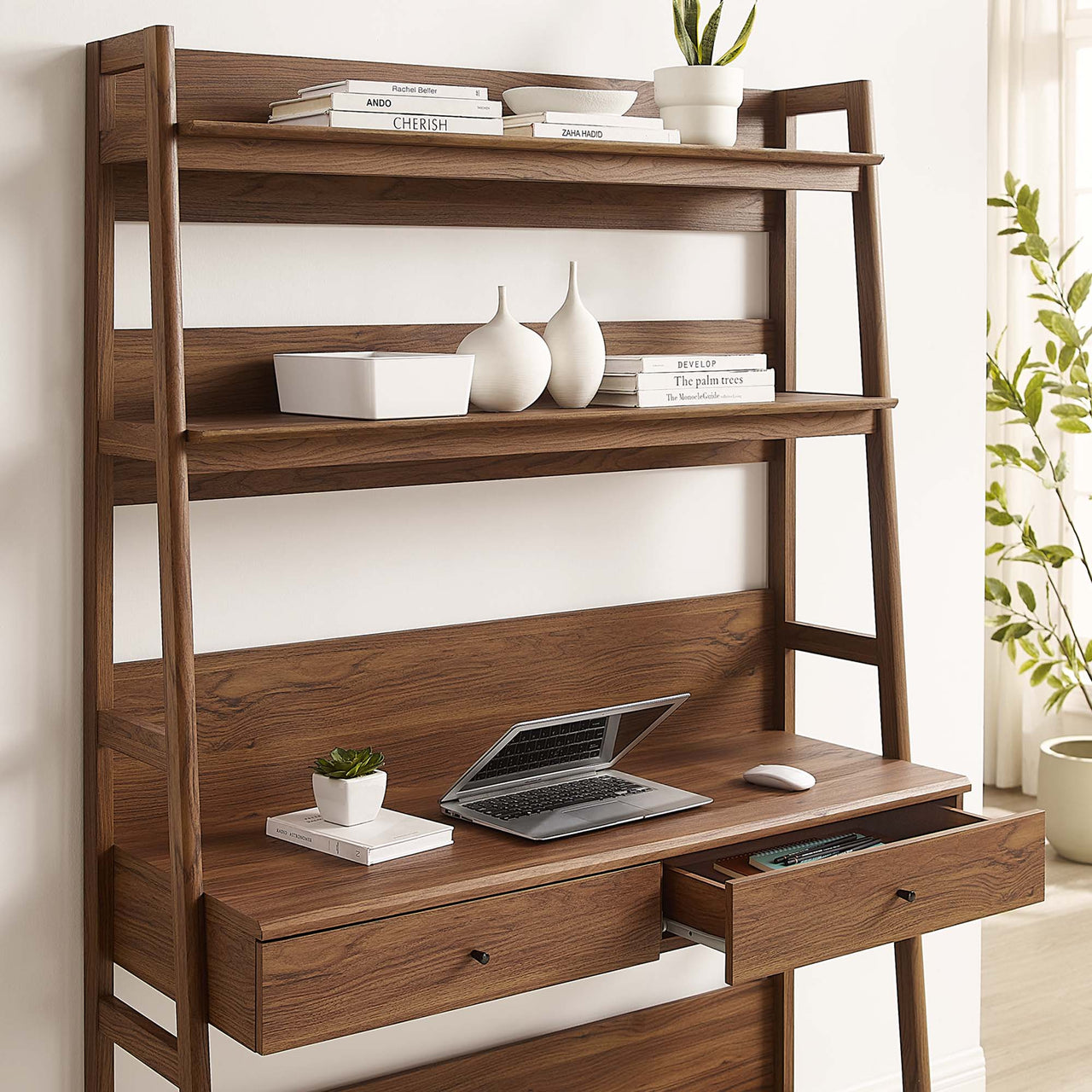 Scaffold Office Desk, Walnut