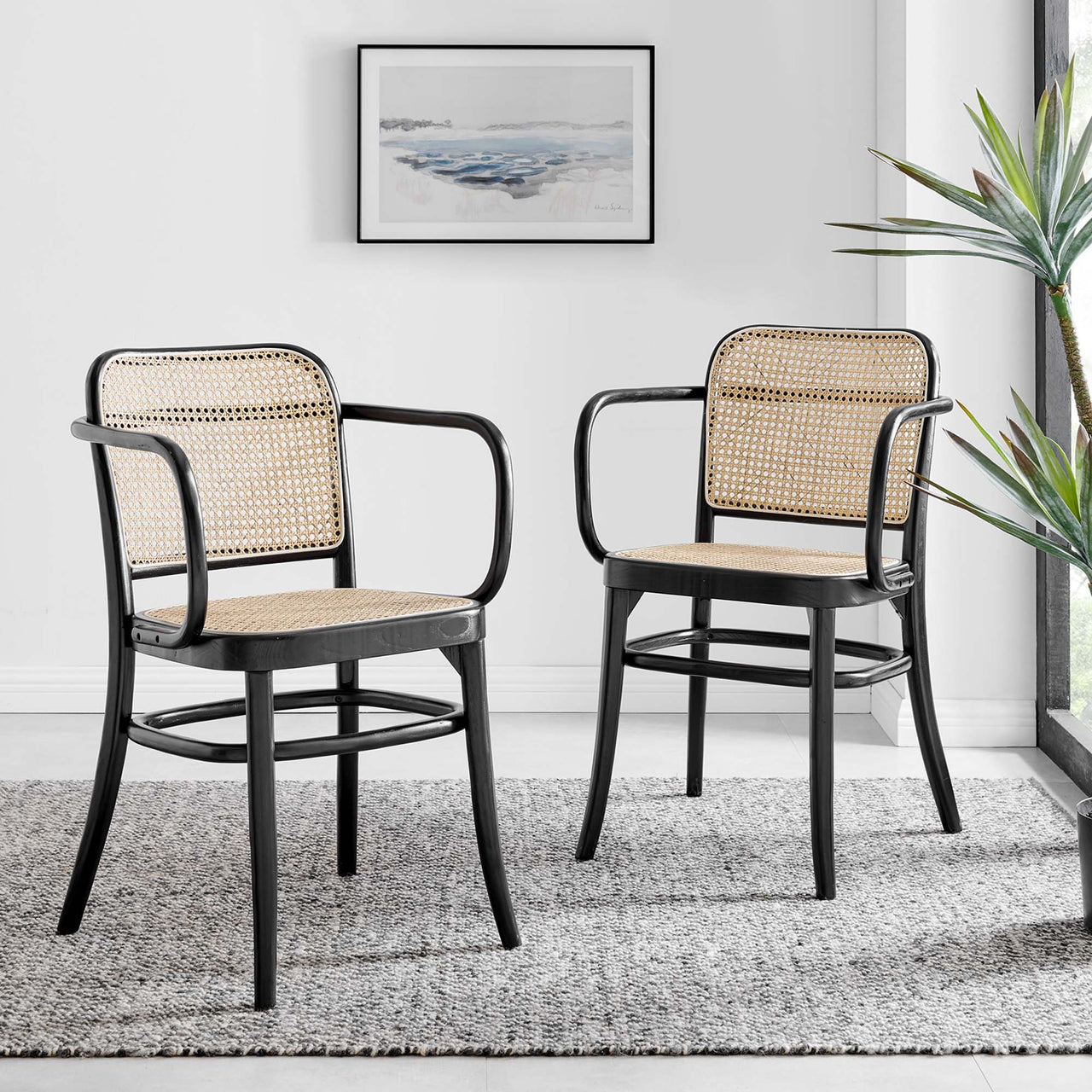 Beecatcher Dining Chair Set of 2, Black