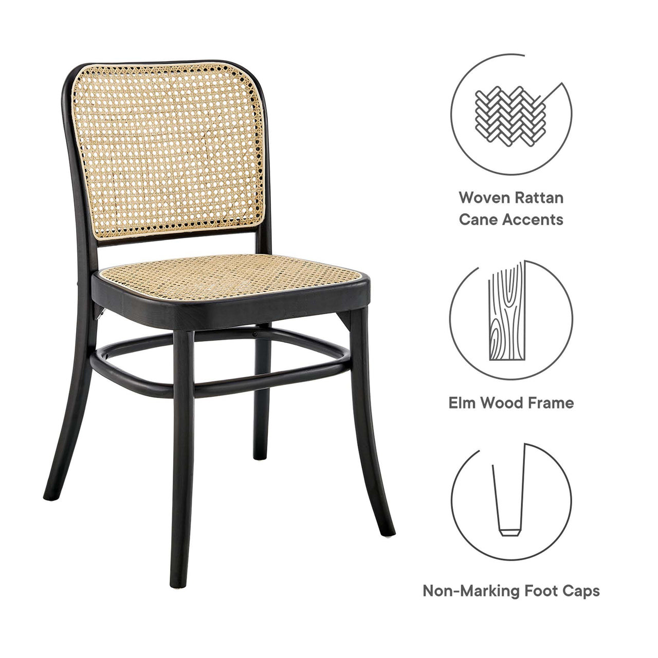 Beecatcher Dining Chair Set of 2, Black