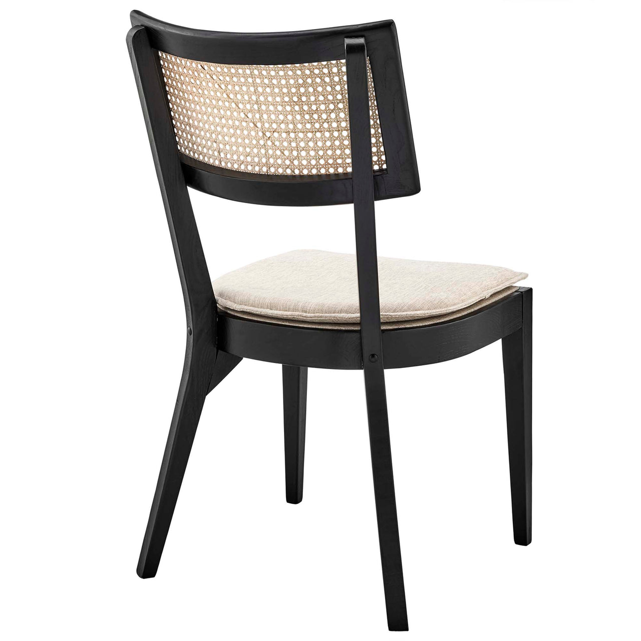 Carriselle Dining Chair Set of 2, Black & Beige