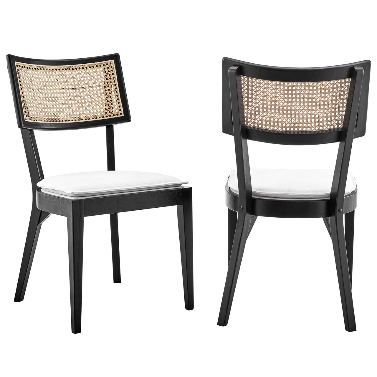 Carriselle Dining Chair Set of 2, Black & White