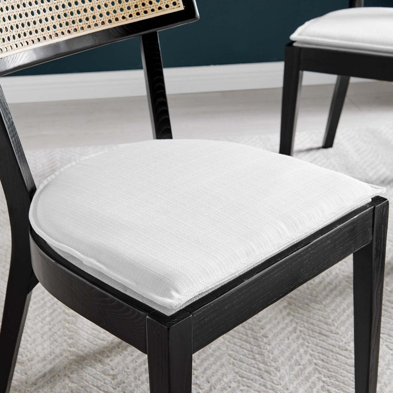 Carriselle Dining Chair Set of 2, Black & White