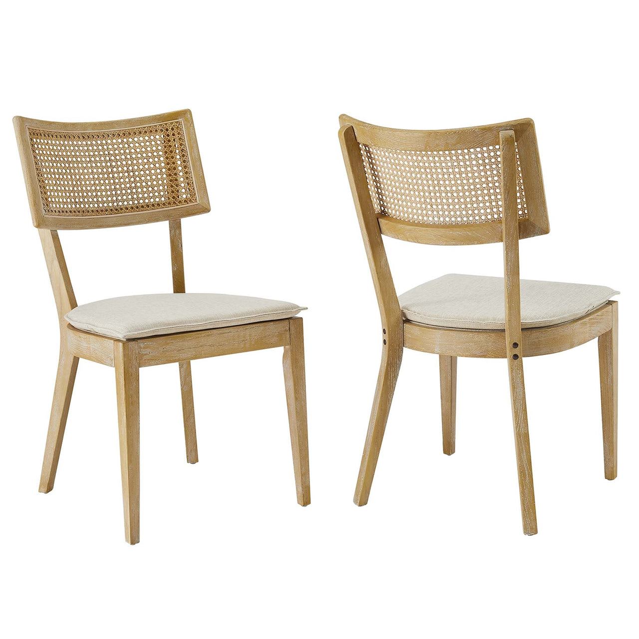 Carriselle Dining Chair Set of 2, Gray & Beige