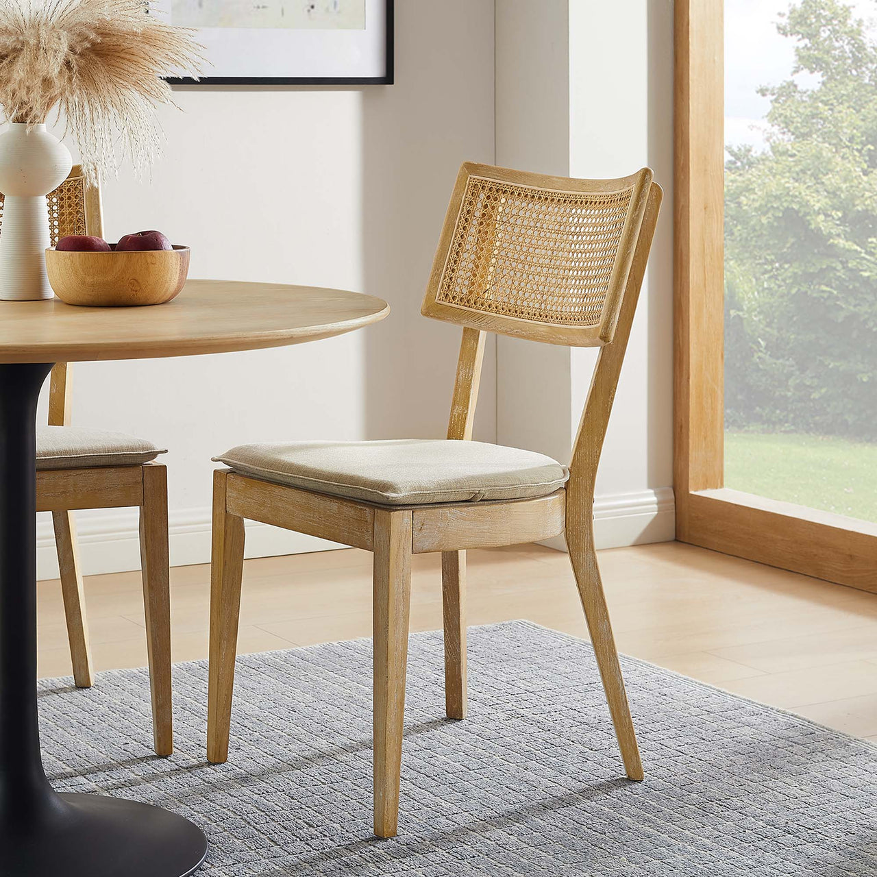 Carriselle Dining Chair Set of 2, Gray & Beige