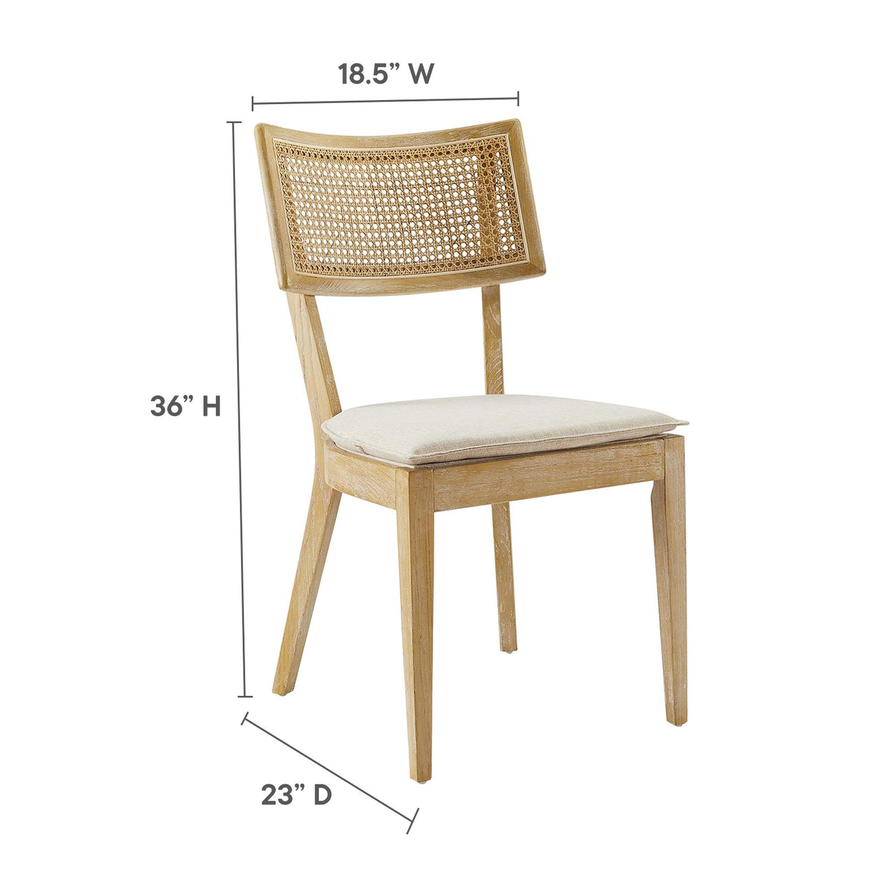 Carriselle Dining Chair Set of 2, Gray & Beige