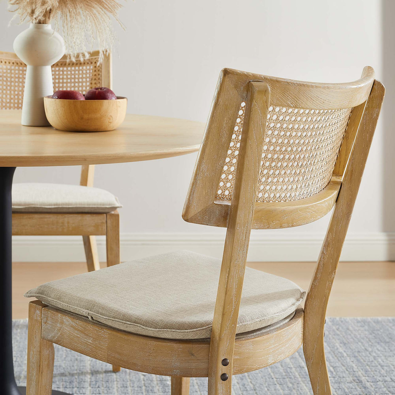 Carriselle Dining Chair Set of 2, Gray & Beige