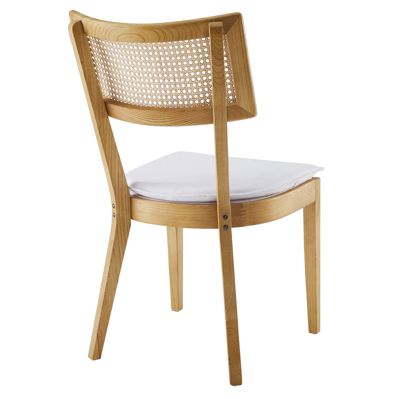 Carriselle Dining Chair Set of 2, Natural Wood & White