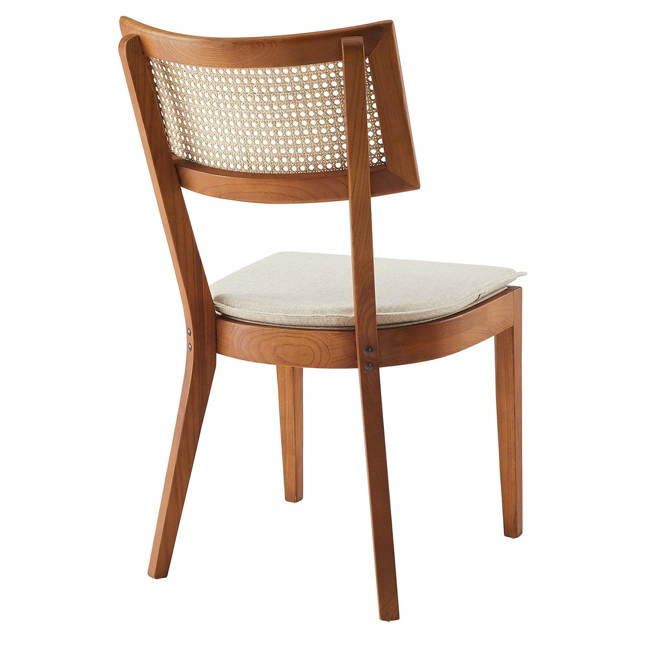 Carriselle Dining Chair Set of 2, Walnut & Beige