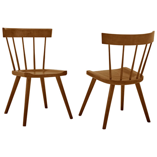 Goldilocks Dining Chair Set of 2, Walnut