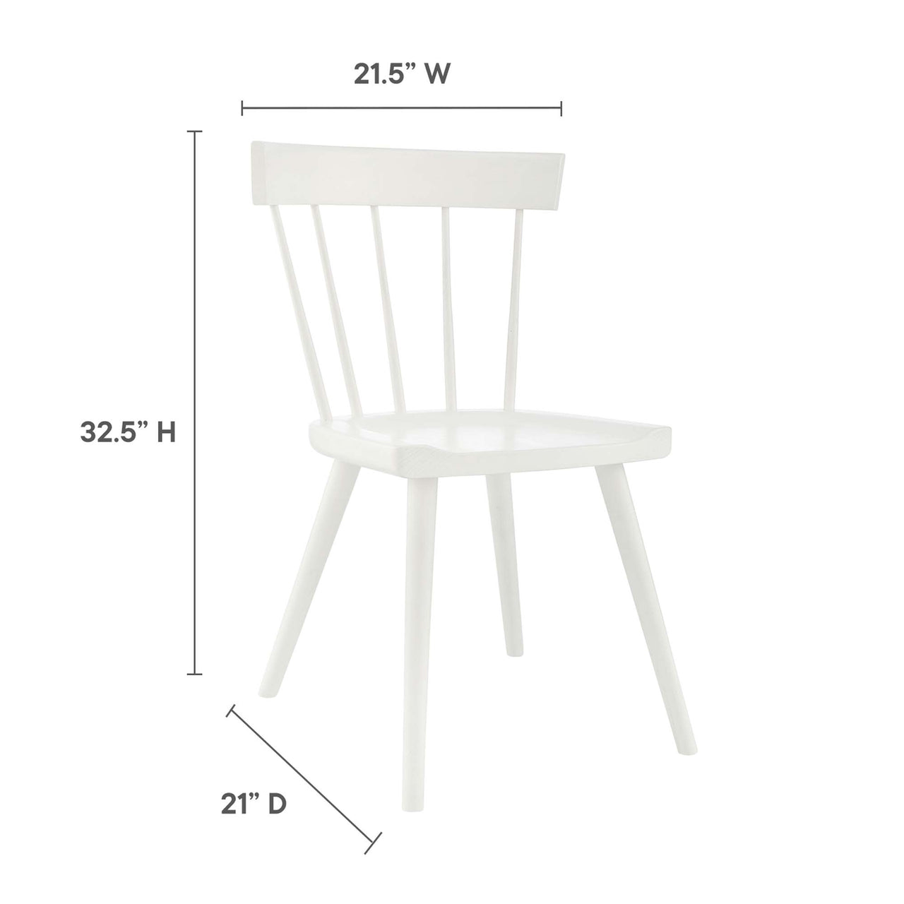 Goldilocks Dining Chair Set of 2, White