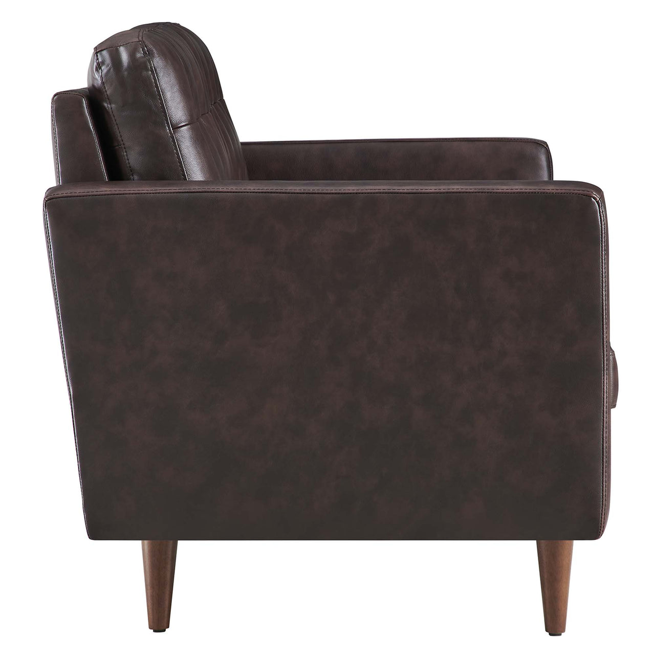 Lucera Leather Loveseat, Brown