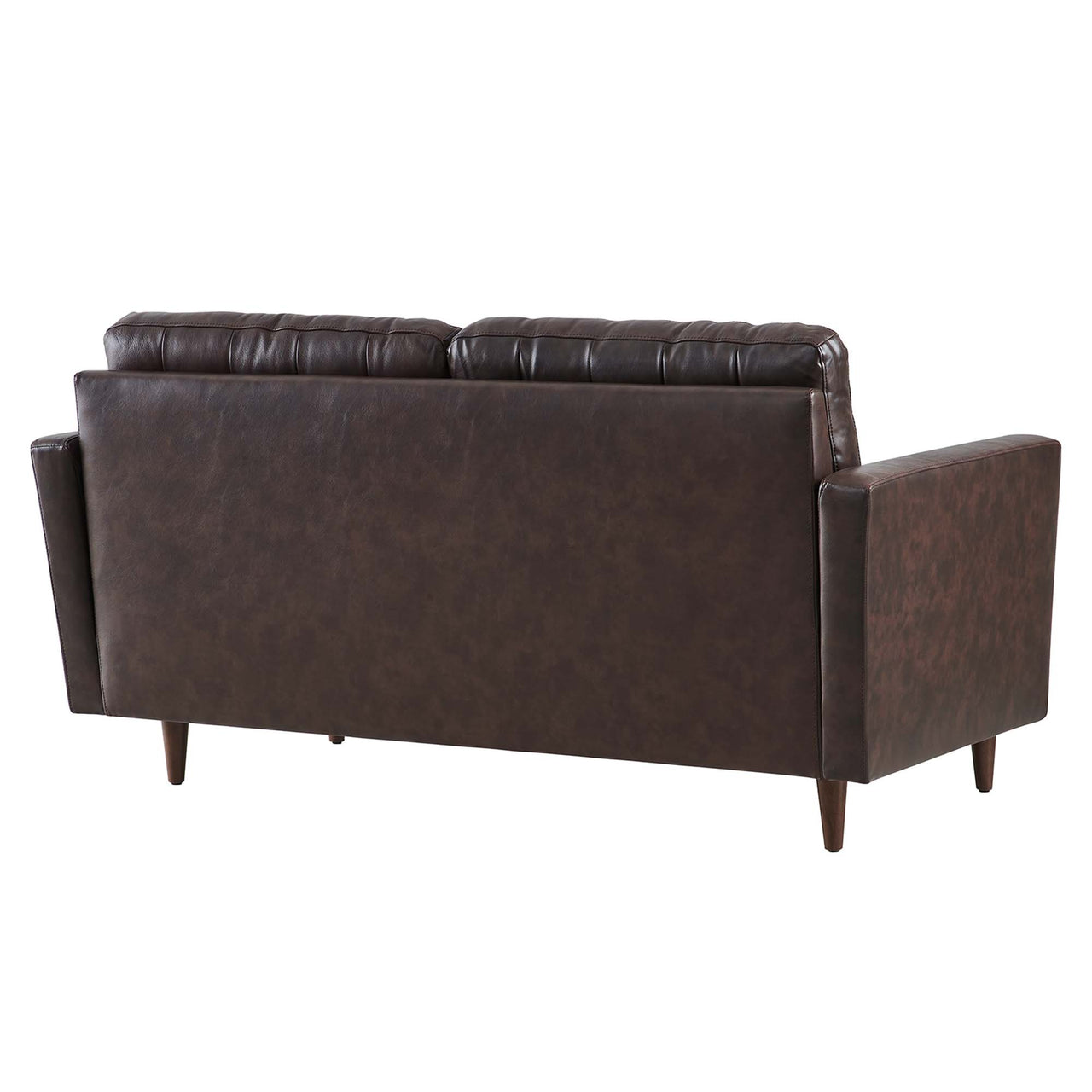 Lucera Leather Loveseat, Brown