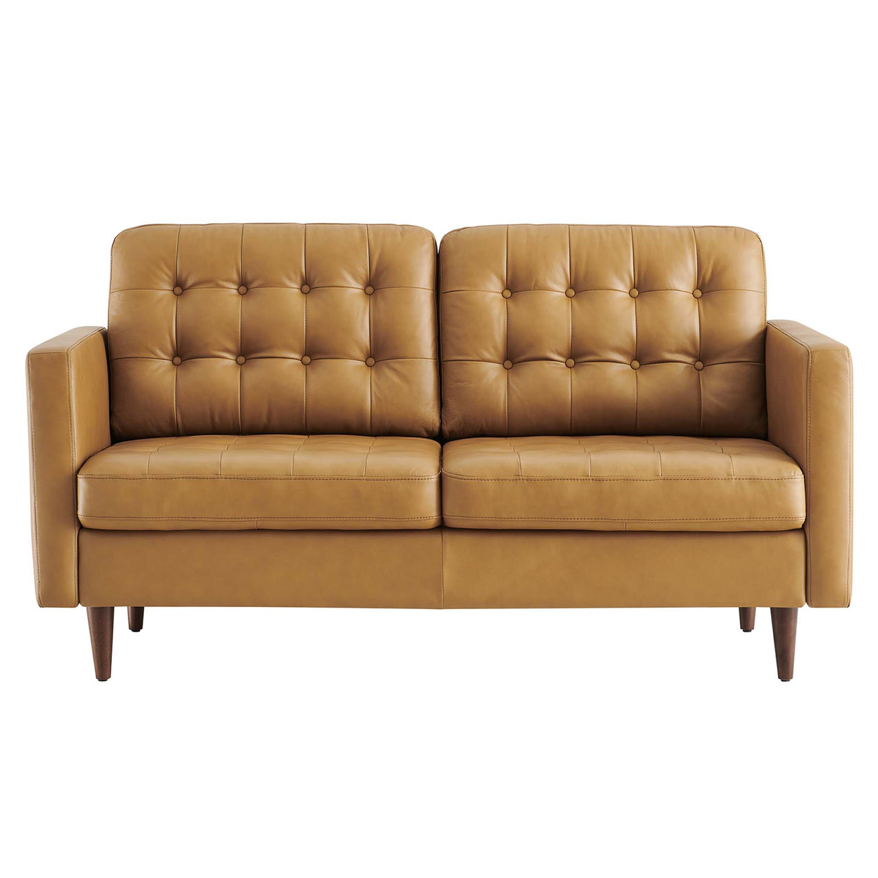 Lucera Leather Loveseat, Tan