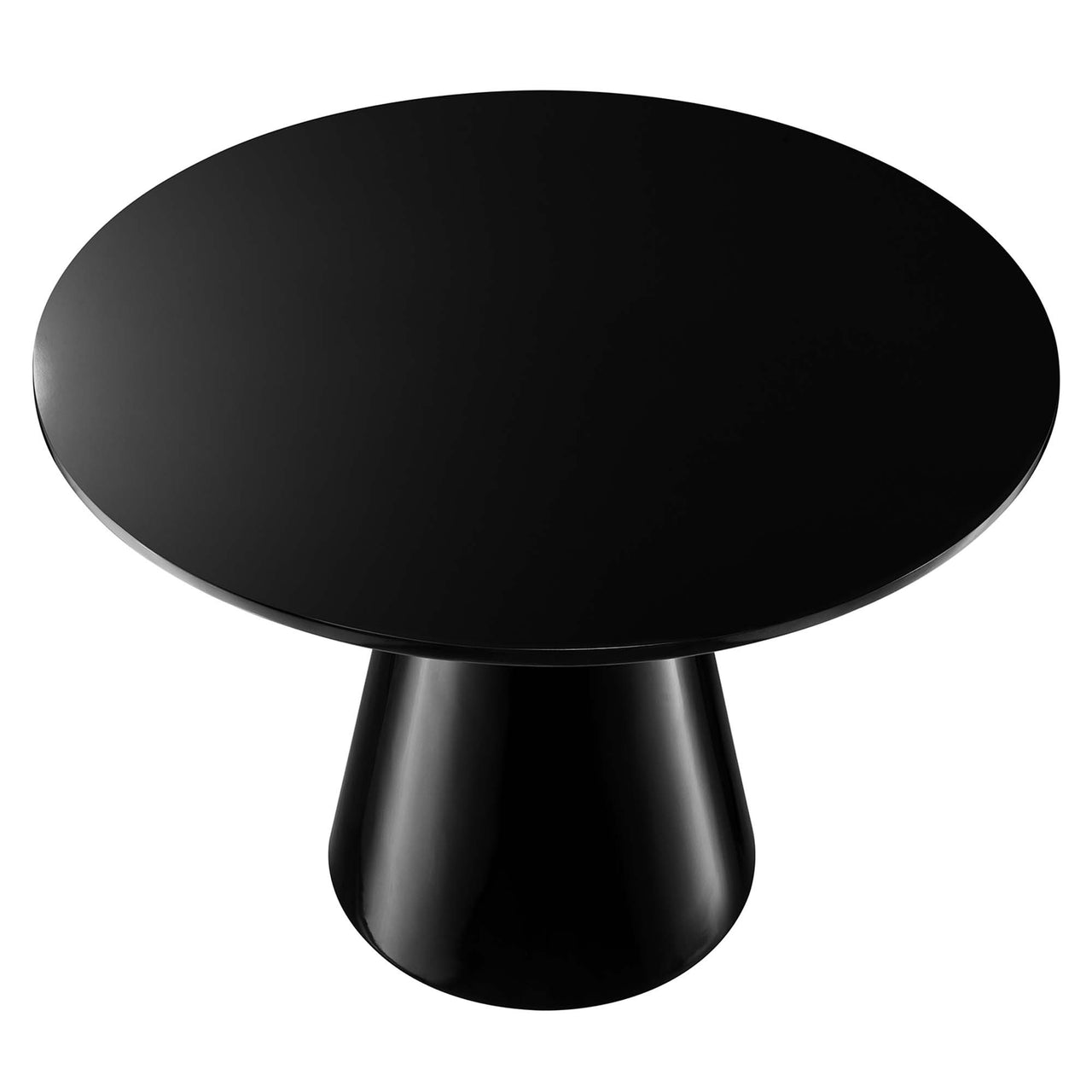 Oblique Round Dining Table, Black