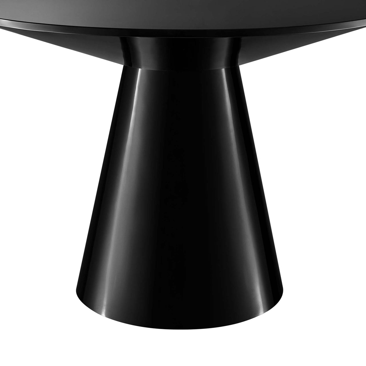 Oblique Round Dining Table, Black