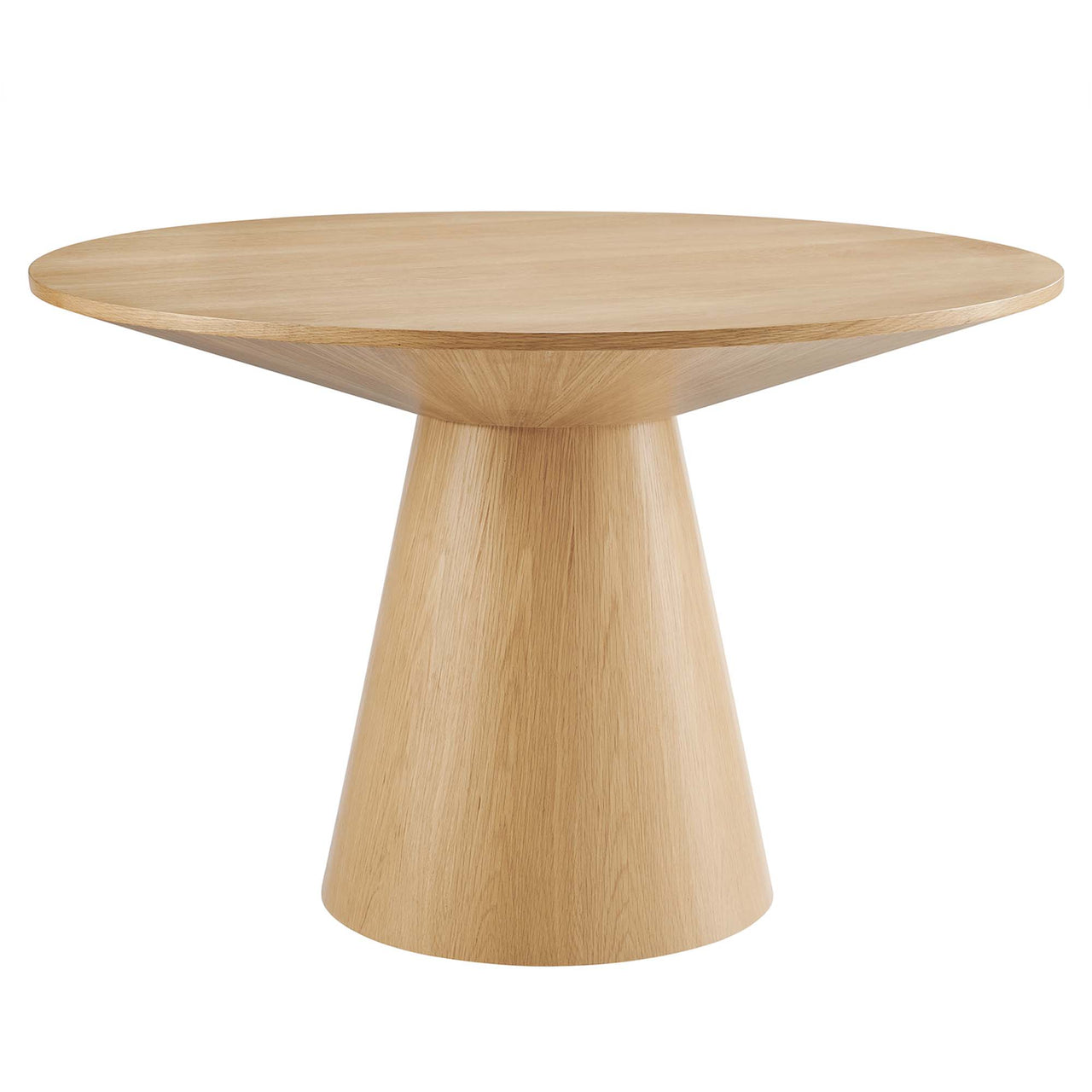 Oblique Round Dining Table, Oak