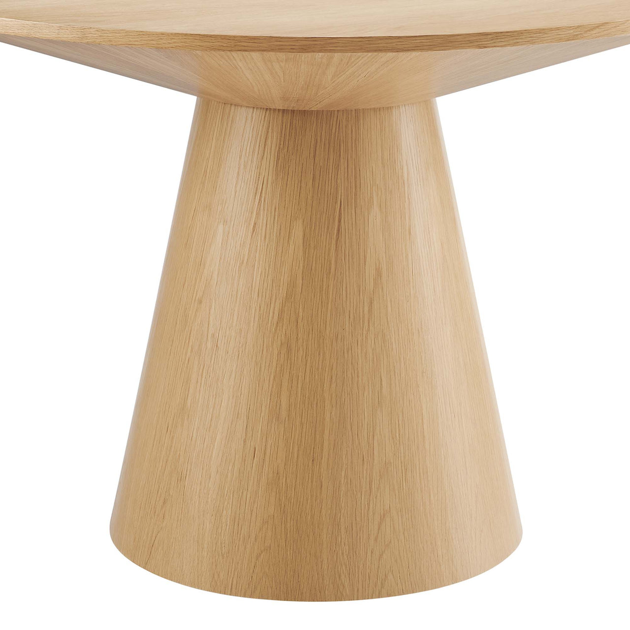 Oblique Round Dining Table, Oak