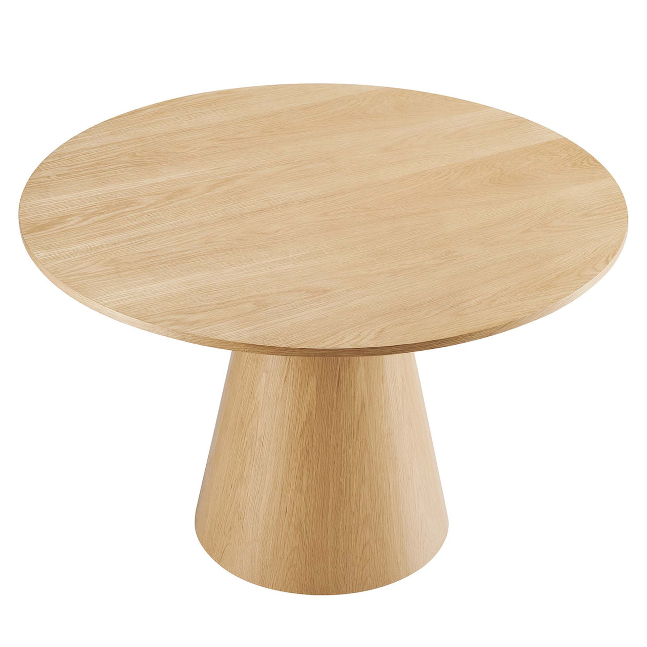 Oblique Round Dining Table, Oak
