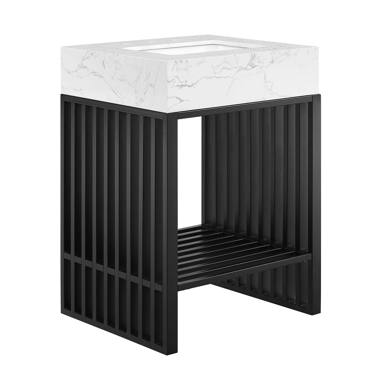 Orryx Vanity Unit, Small, White & Black