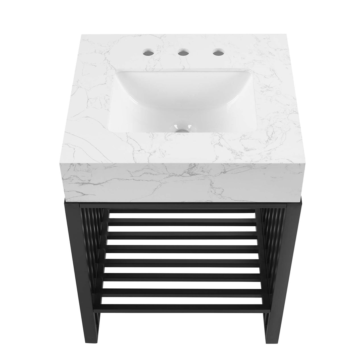 Orryx Vanity Unit, Small, White & Black
