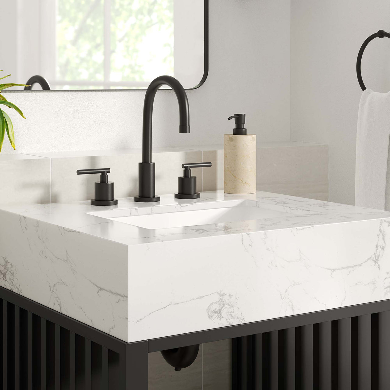 Orryx Vanity Unit, Small, White & Black