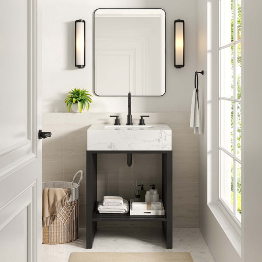 Orryx Vanity Unit, Small, White & Black