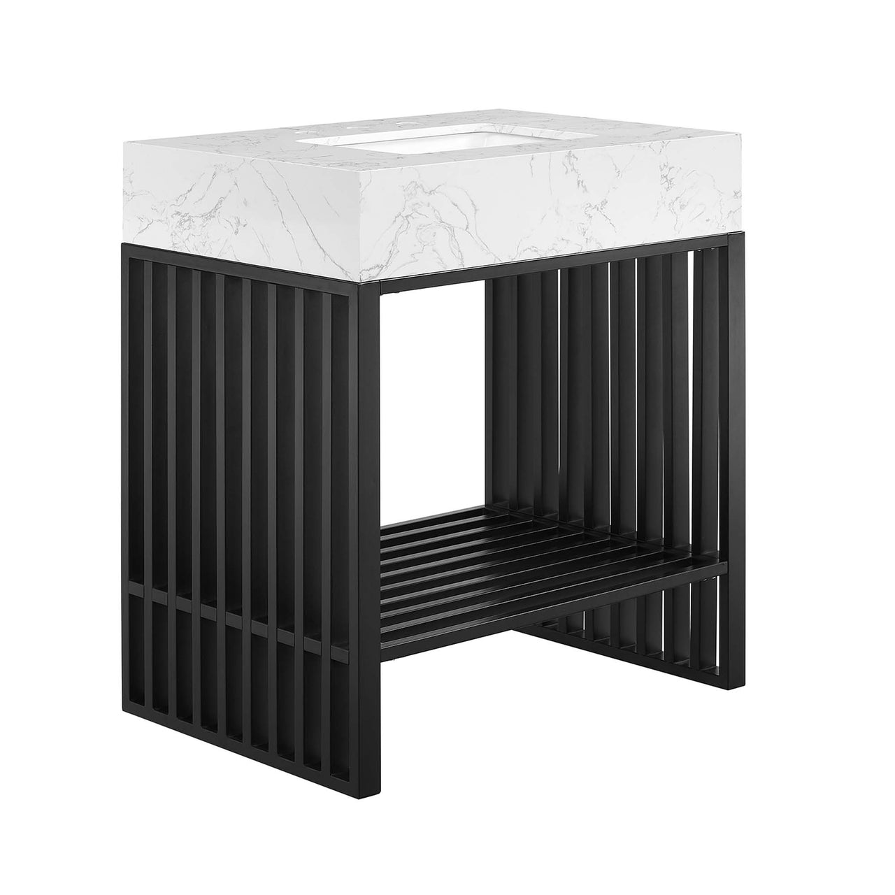 Orryx Vanity Unit, Medium, White & Black