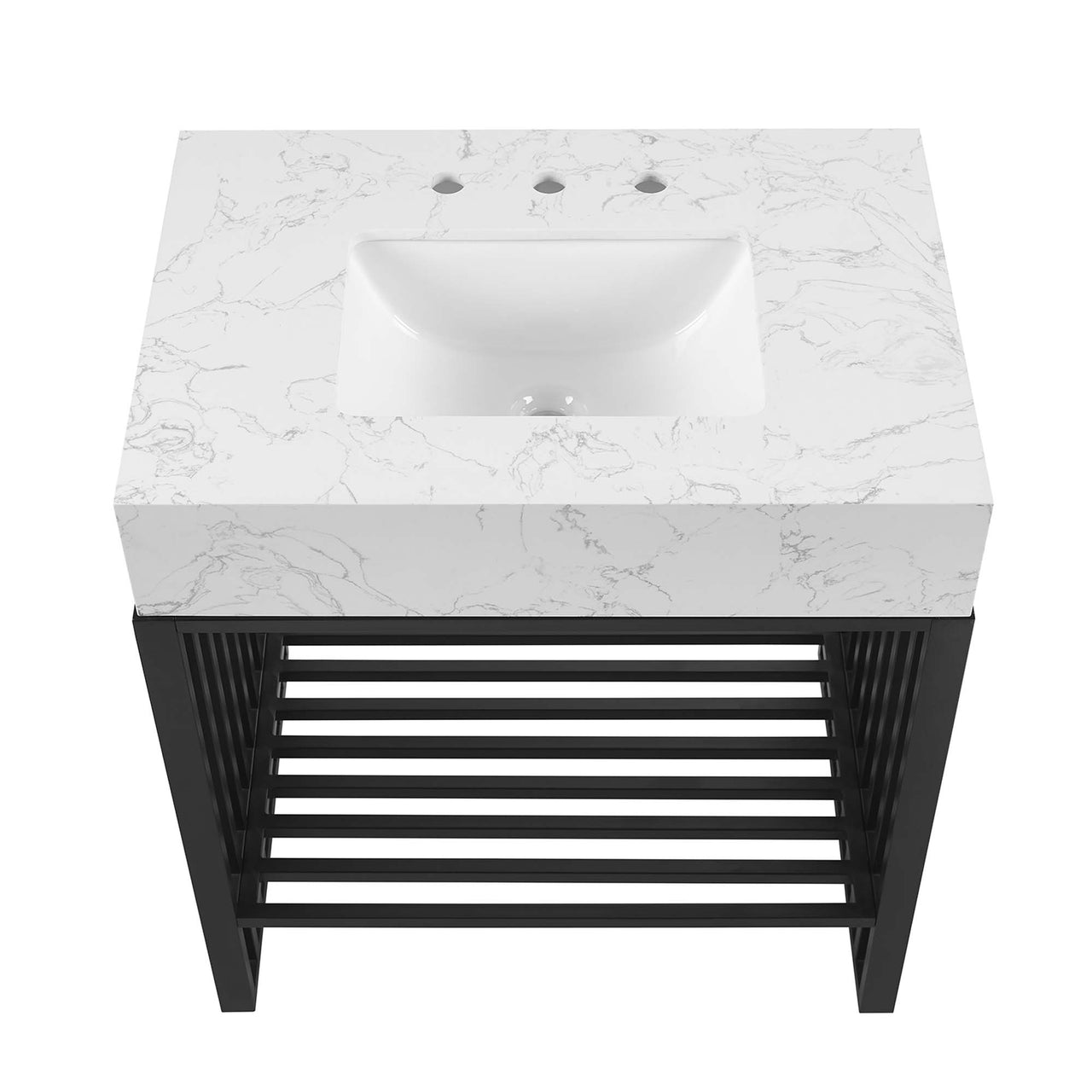 Orryx Vanity Unit, Medium, White & Black