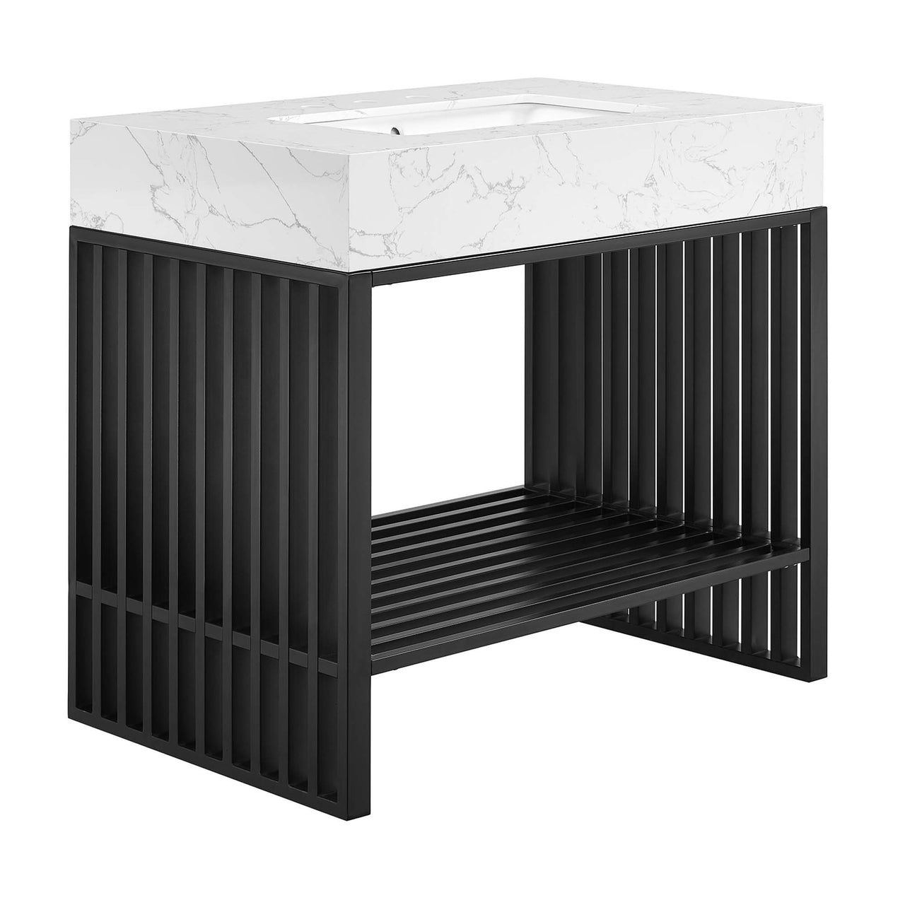 Orryx Vanity Unit, Large, White & Black