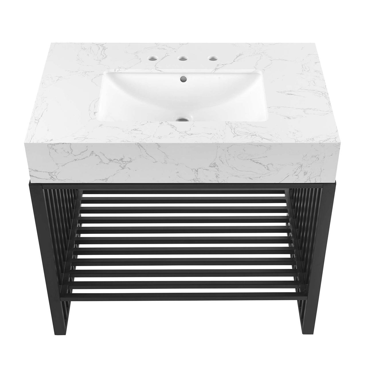 Orryx Vanity Unit, Large, White & Black