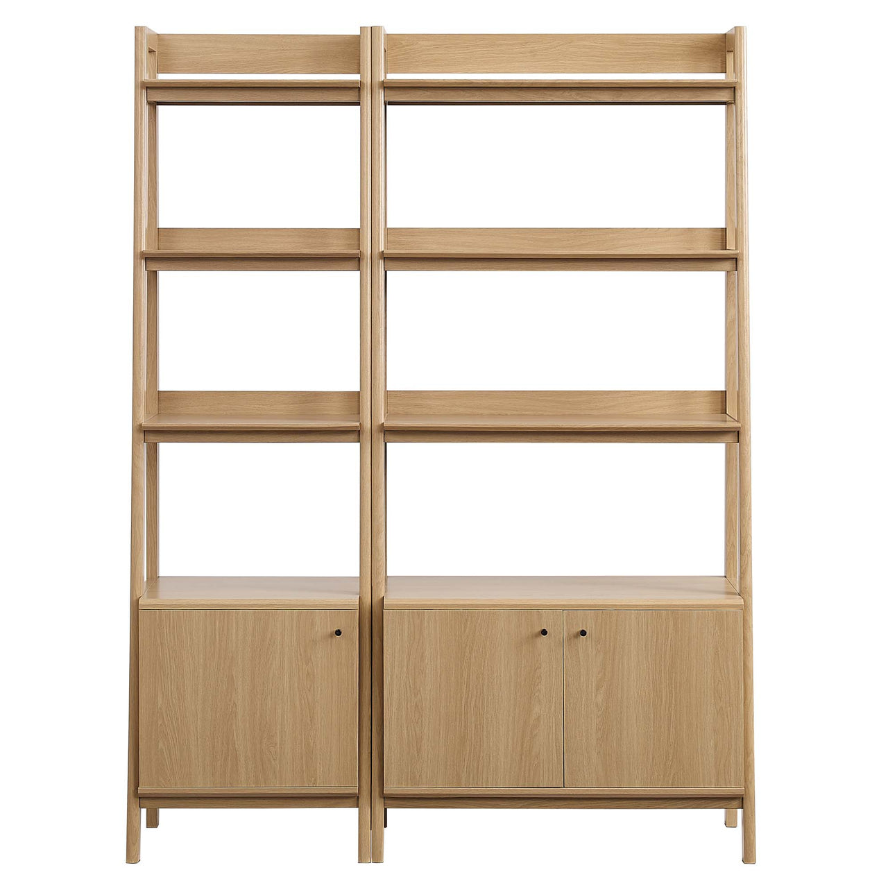 Scaffold Small and Large Tiered Shelf Duo, Oak