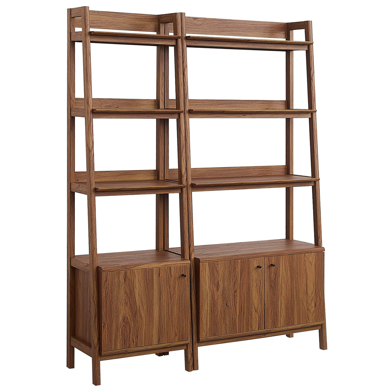 Scaffold Small and Large Tiered Shelf Duo, Walnut