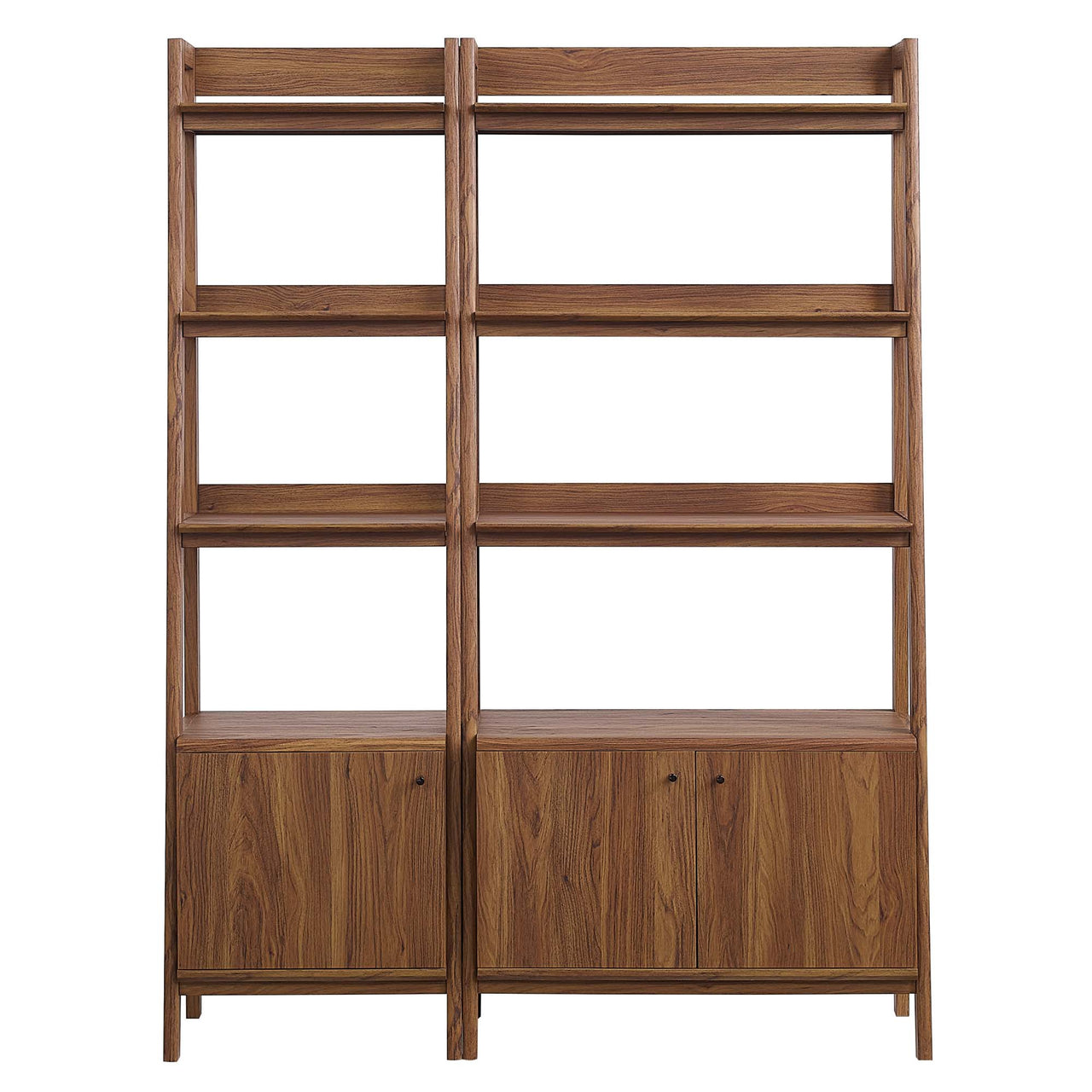 Scaffold Small and Large Tiered Shelf Duo, Walnut
