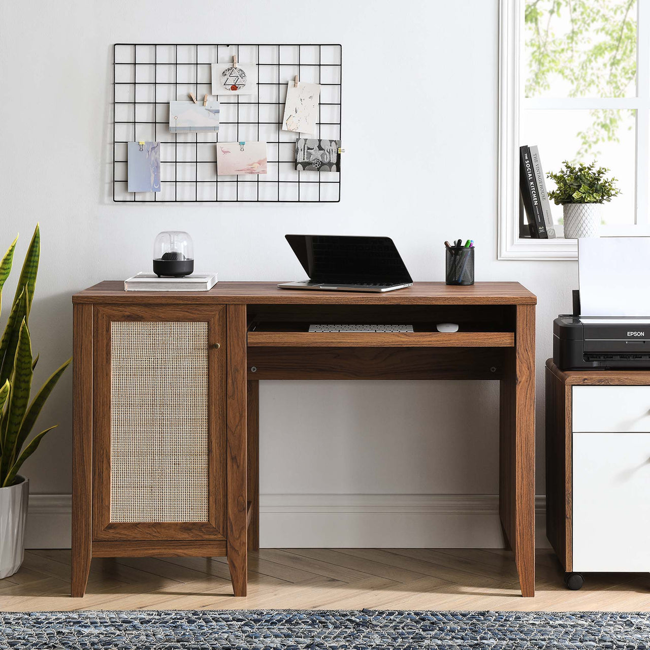 Marra Office Desk, Small, Walnut