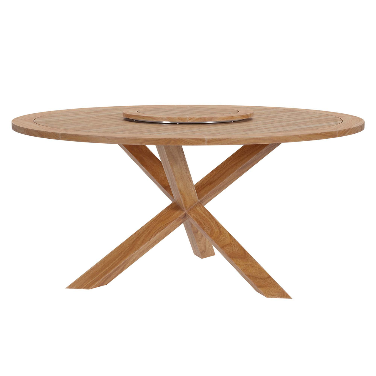 Veyra Alfresco Teak Dining Set, Gray & Natural Wood