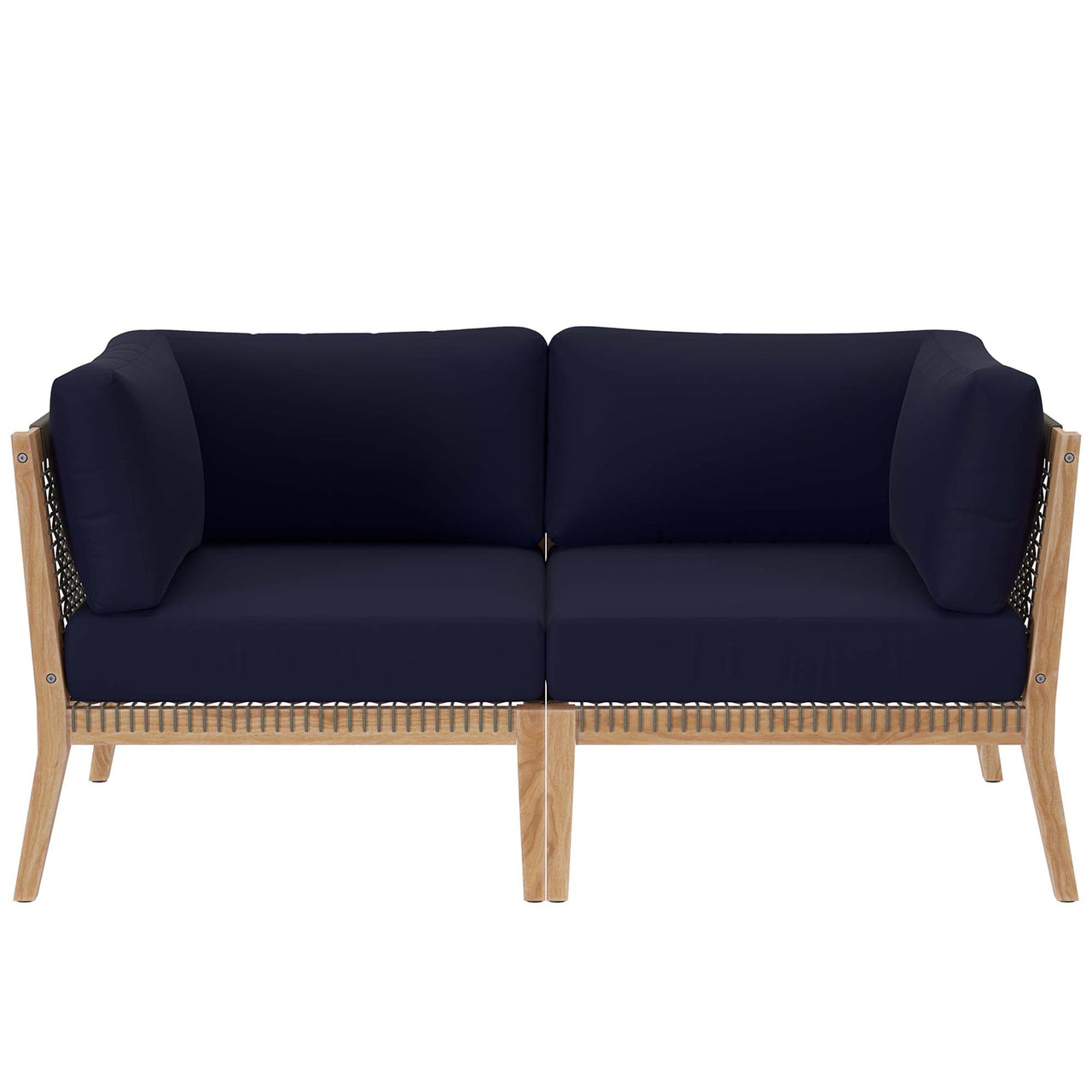 Brightmoor Alfresco Loveseat Sectional, Gray & Navy