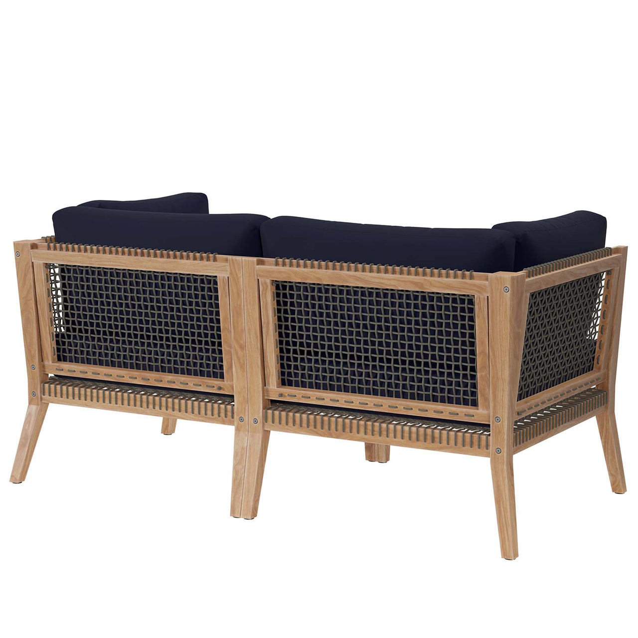 Brightmoor Alfresco Loveseat Sectional, Gray & Navy