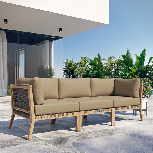 Brightmoor Alfresco Sofa Sectional, Gray & Light Brown