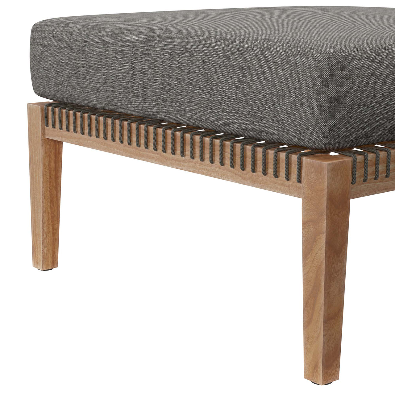 Brightmoor 4-Piece Alfresco Sectional, Gray & Natural Wood