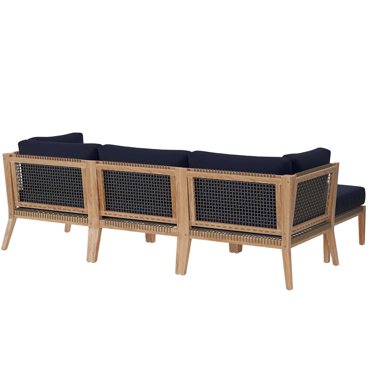 Brightmoor 4-Piece Alfresco Sectional, Gray & Navy