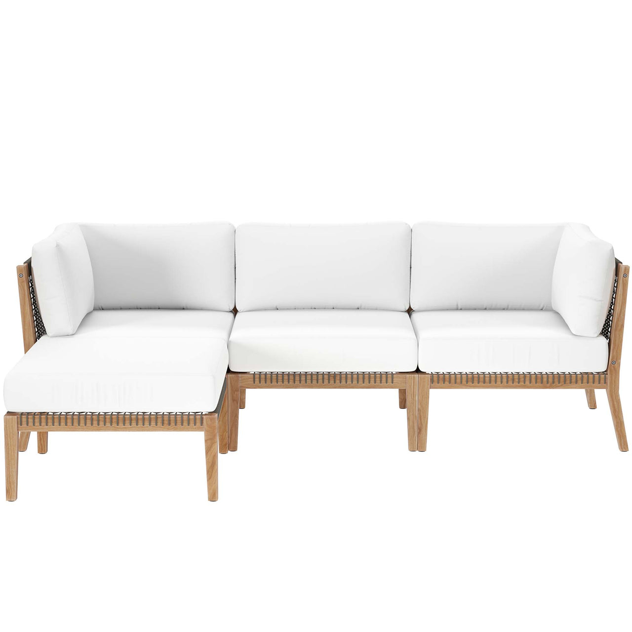 Brightmoor 4-Piece Alfresco Sectional, Gray & White