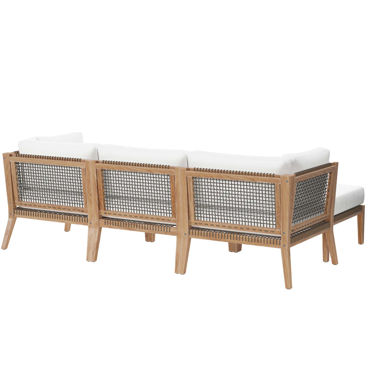Brightmoor 4-Piece Alfresco Sectional, Gray & White
