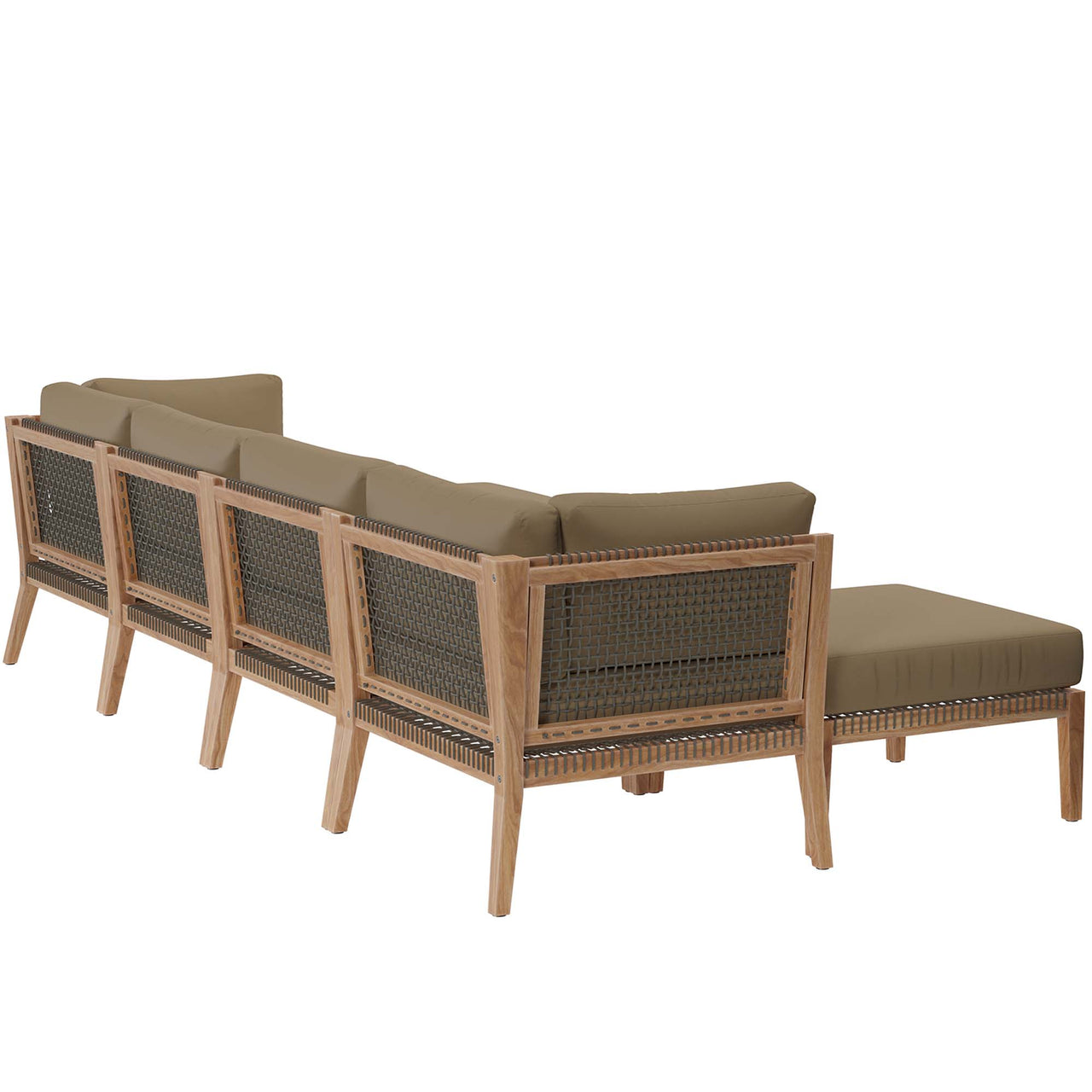 Brightmoor 6-Piece Alfresco Sectional, Gray & Light Brown
