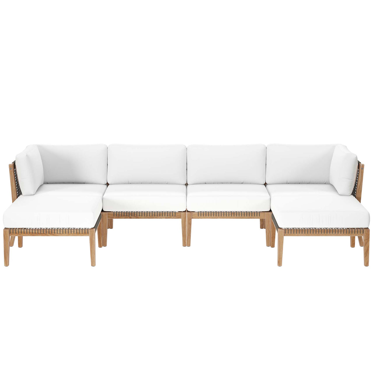 Brightmoor 6-Piece Alfresco Sectional, Gray & White