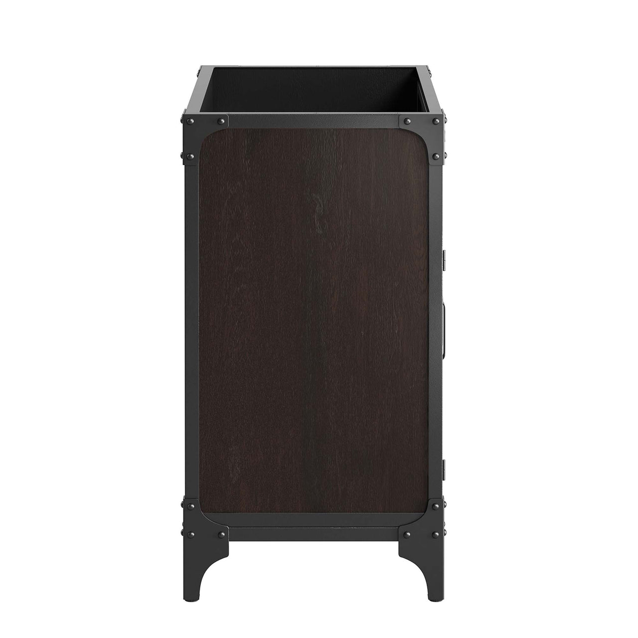 Tartaria Vanity Base with Storage, Medium, Black & Walnut