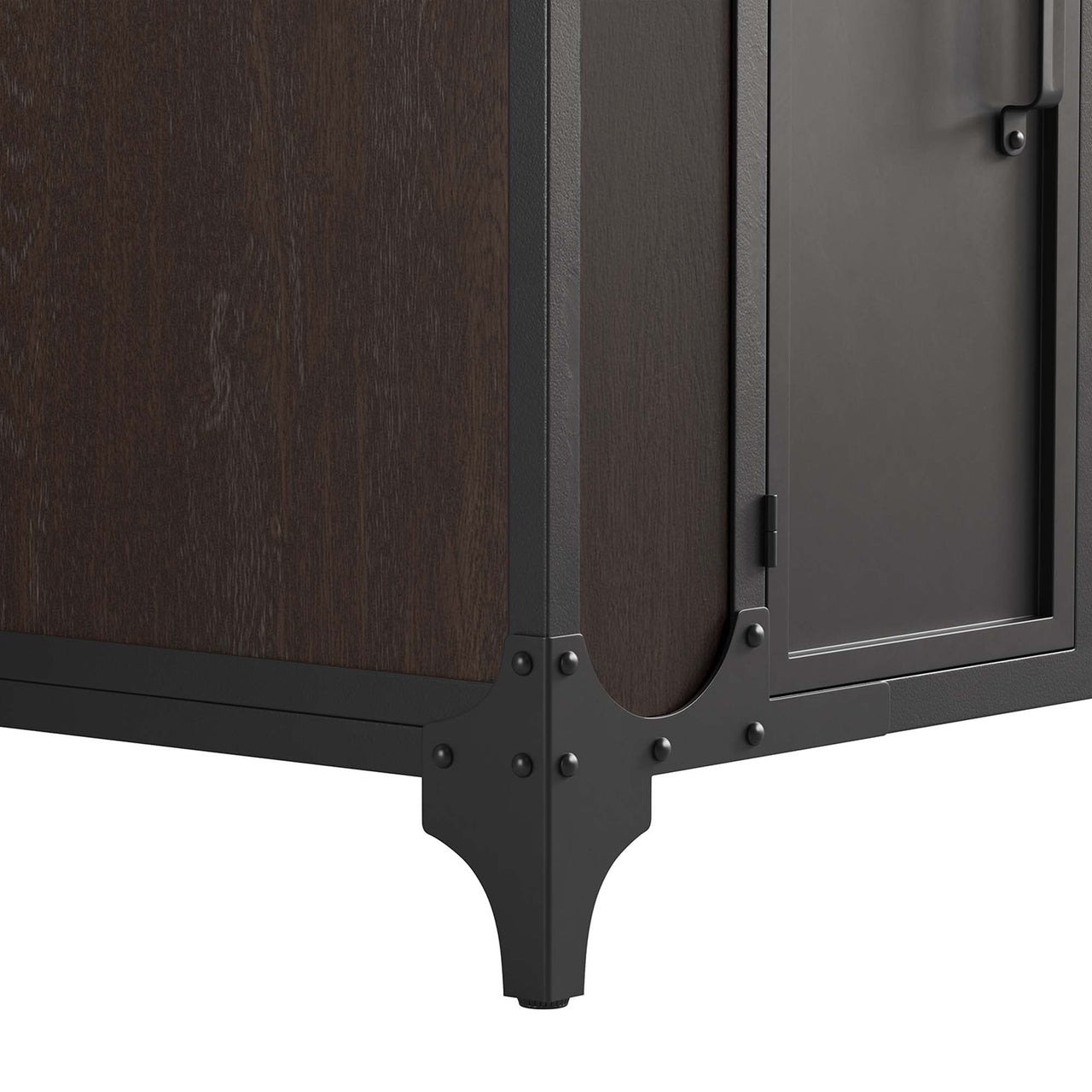 Tartaria Vanity Base with Storage, Extra Large, Black & Walnut