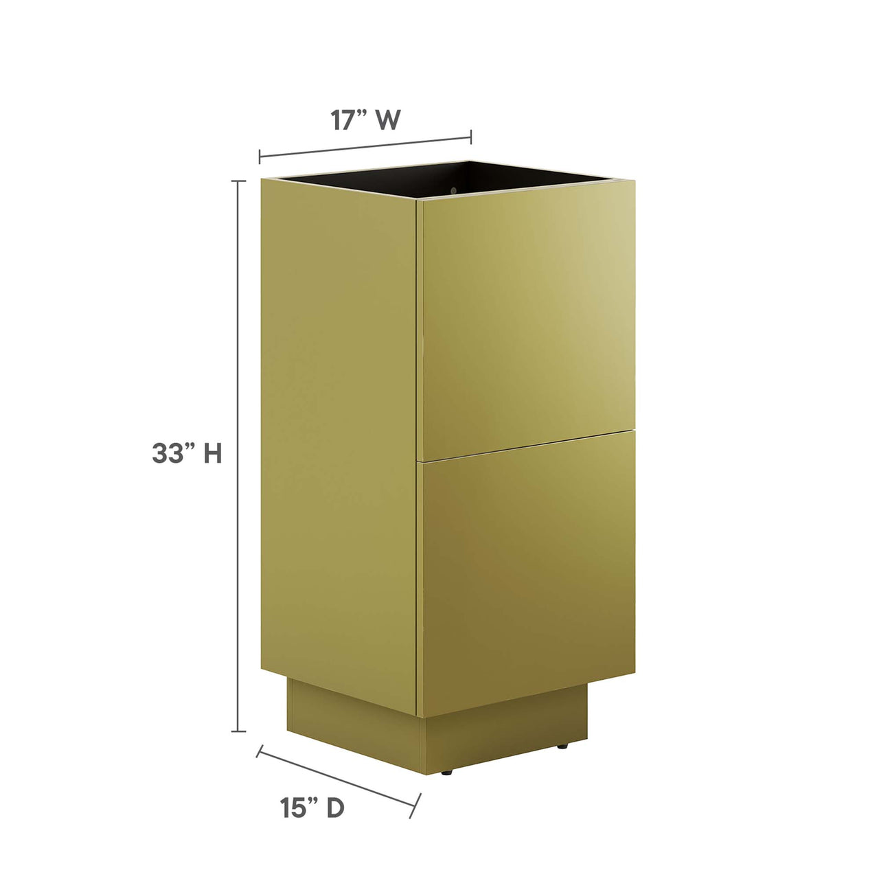 Gold Rush Vanity Base with Storage, Extra Small, Gold