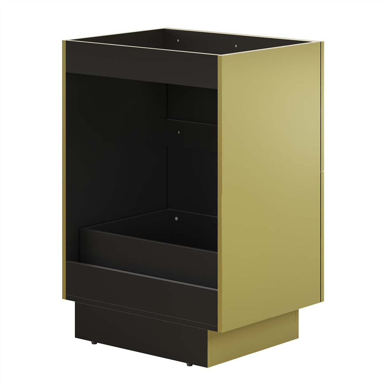Gold Rush Vanity Base with Storage, Small, Gold