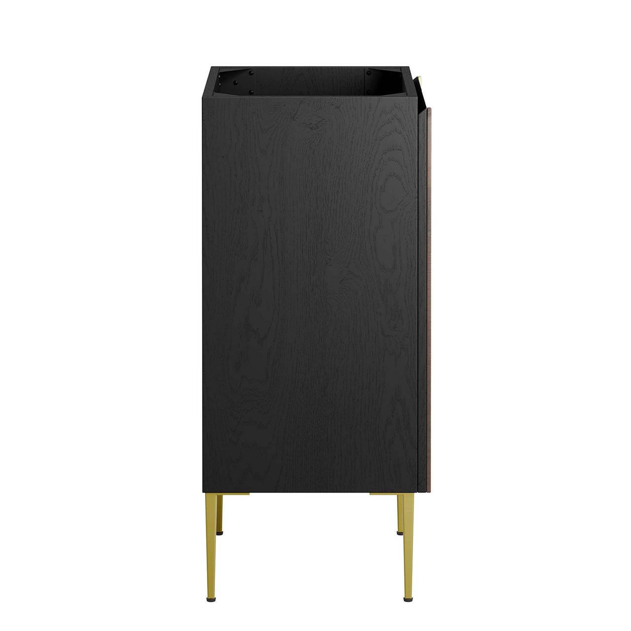 Auror Vanity Base with Storage, Extra Small, Black & Gold